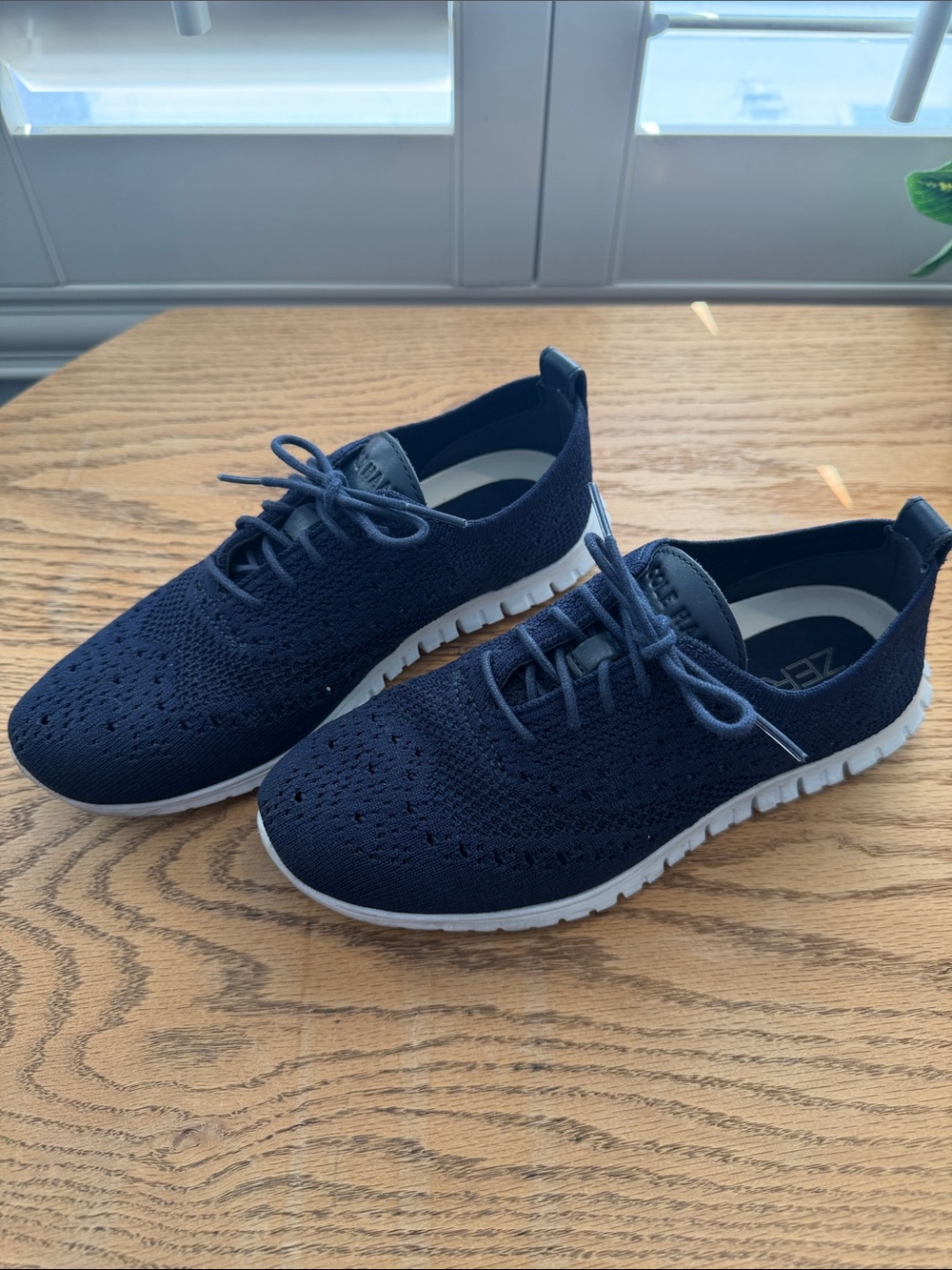 Cole Haan ZeroGrand Women’s Navy Knit Lace-Up Sneakers 6.5